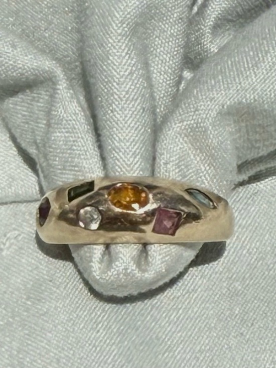 Jewelry - 14K Gold Multi-Gem Mosaic Dome Ring - Toronto Mosaic Dôme